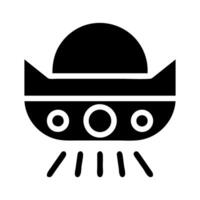 UFO icon illustration. Concept of alien, extraterrestrial, and science fiction. vector