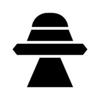 UFO icon silhouette. Concept of alien, extraterrestrial life, and unidentified flying object. vector