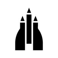 Rocket ship abstract logo. Concept of startup, launch, and innovation. vector