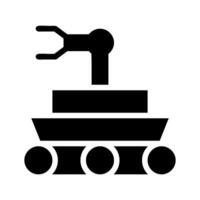 Robotic rover icon. Concept of automation, technology, and robotics. vector