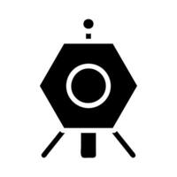 Satellite icon. Concept of space exploration, communication, and technology. vector