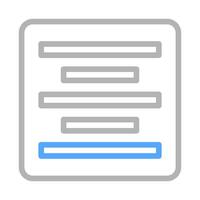 Center alignment icon. Concept of text formatting, editing, and writing. vector