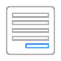 Document icon with text lines. Concept of writing, editing, and communication. vector