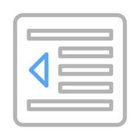Indent left icon. Concept of text formatting, alignment, and editing. vector