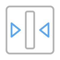 Mirror Image Icon, Flip Horizontal Symbol, Reflection Concept vector
