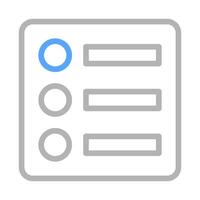 Radio button list icon. Concept of survey, questionnaire, and feedback. vector