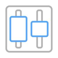 Adjustment icon for settings, filter, or equalizer. Concept of control, customization, and options. vector