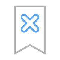 Bookmark delete icon. Concept of remove, cancel, and error. vector