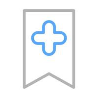 Bookmark with plus sign. Concept of add, save, and favorite. vector