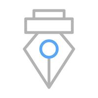 Fountain pen nib icon. Concept of writing, creativity, and design. vector