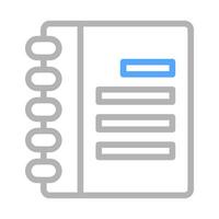 Notebook icon illustration. Concept of note taking, planning, and organization. vector