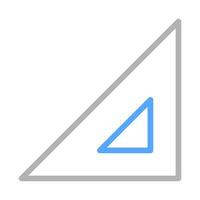 Set square triangle ruler. Concept of school, education, and mathematics. vector