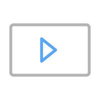 Play button icon. Concept of , multimedia, and online streaming. vector