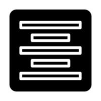 Center alignment icon. Concept of text formatting, editing, and writing. vector