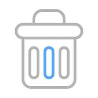 Trash can icon. Concept of waste, disposal, and recycling. vector