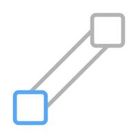 Connection line between two points. Concept of connection, link, and relationship. vector