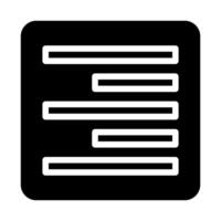 Right alignment text icon. Concept of text formatting and document editing. vector