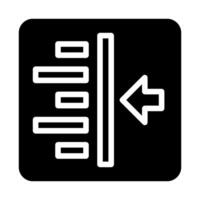 Left text alignment icon. Concept of formatting, editing, and writing. vector