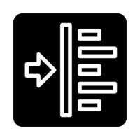 Left alignment icon. Concept of text formatting, editing, and writing. vector