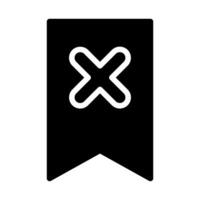 Bookmark icon with cross symbol. Concept of error, removal, and deletion. vector