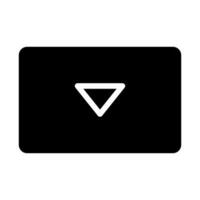 Down arrow icon. Concept of direction, download, and scroll. vector
