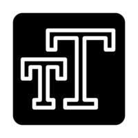 Font type icon. Concept of typography, text, and design. vector