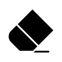 Black eraser icon. Concept of erasing, deleting, and removing. vector
