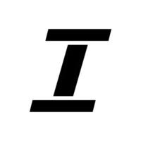 Letter I, initial, monogram, typography. Concept of alphabet, font, and design. vector