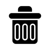 Trash can icon. Concept of waste, disposal, and recycling. vector