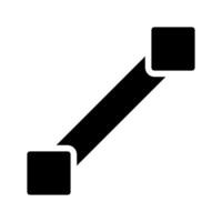 line with anchor points. Concept of graphic design, editing, and illustration. vector