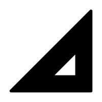 Set square triangle ruler icon. Concept of school, education, and mathematics. vector