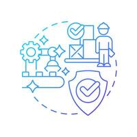 Shine blue gradient concept icon. 5S methodology. Cleaning and maintaining workspaces for safety and efficiency. Round shape line illustration. Abstract idea. Graphic design. Easy to use in article vector