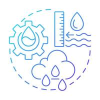 Hydrometeorology blue gradient concept icon. Managing water resources. Application of meteorology. Round shape line illustration. Abstract idea. Graphic design. Easy to use in presentation vector