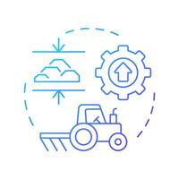 Ground improvement techniques blue gradient concept icon. Enhancing physical properties of soil. Geotech. Round shape line illustration. Abstract idea. Graphic design. Easy to use in presentation vector