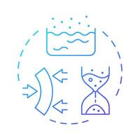 Atterberg limits test blue gradient concept icon. Soil exploration technique. Geotechnical survey method. Round shape line illustration. Abstract idea. Graphic design. Easy to use in article vector