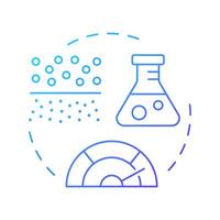 Specific gravity test blue gradient concept icon. Measurement of soil particles density. Geotech assessment. Round shape line illustration. Abstract idea. Graphic design. Easy to use in article vector