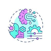 Agentic chunking multi color concept icon. Information complexity. Level of segmentation strategy in RAG. Round shape line illustration. Abstract idea. Graphic design. Easy to use in presentation vector