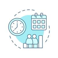Situational analysis soft blue concept icon. Examine context of communication place. Auditory studying. Round shape line illustration. Abstract idea. Graphic design. Easy to use in infographic vector