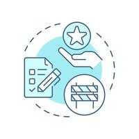 Identify barriers and facilitators soft blue concept icon. Obstacles influencing on audience behavior. Round shape line illustration. Abstract idea. Graphic design. Easy to use in presentation vector