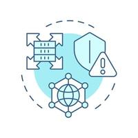 Third party data soft blue concept icon. Customers information for business. Audience analysis tool. Round shape line illustration. Abstract idea. Graphic design. Easy to use in infographic vector