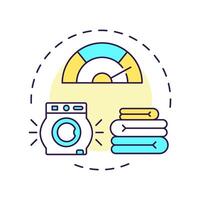 Run full loads multi color concept icon. Dishwashers and washing machines effective usage. Water saving. Round shape line illustration. Abstract idea. Graphic design. Easy to use in article vector