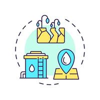 Drought resilience multi color concept icon. Low precipitation periods surviving. Benefit of water recycling. Round shape line illustration. Abstract idea. Graphic design. Easy to use in article vector