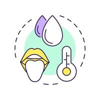 Physical properties of water multi color concept icon. Studying liquid characteristics. Natural source. Round shape line illustration. Abstract idea. Graphic design. Easy to use in booklet vector