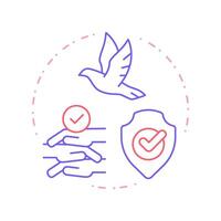 Fair social order duo tone concept icon. Social justice, equality. Law regulation. Round two color outline illustration. Abstract design. Easy to use in infographic, presentation vector
