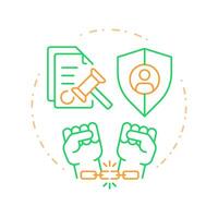 Arbitrary arrest freedom duo tone concept icon. Personal freedom, democracy. Social, public. Round two color outline illustration. Abstract design. Easy to use in infographic, presentation vector