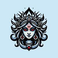 The goddess of death is depicted in this illustration vector