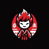 A japanese mascot character design art illustration vector