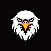 An eagle head on a black background vector