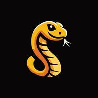 A snake logo with a black background vector