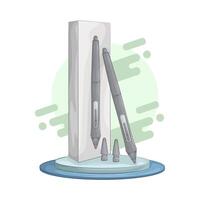 stylus pen with box vector